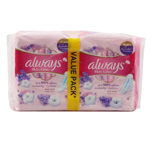 Always Napkin Total Protection With Wings Large Value Pack 48 pcs