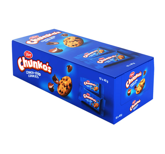 Tiffany Chunko's Choco Chip Cookies 10 x 40 g Lulu Hypermarket