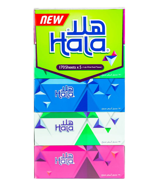 Hala Facial Tissue 2ply 5 x 170 Sheets