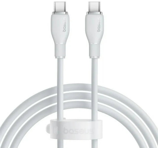 Baseus 100W USB-C to USB-C Cable, 1.2m, White, P10355702221 Lulu Hypermarket