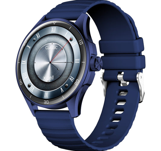 X.cell Classic 6 Smartwatch, 1.43 inches AMOLED Display, Blue Lulu Hypermarket