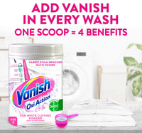 Vanish Oxi Action Stain Remover Powder White Clothes 450 g