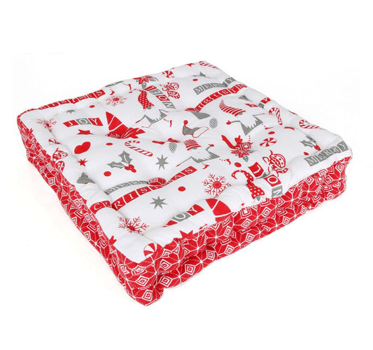 Homewell "Merry Christmas" Box Cushion 40x40cm Assorted