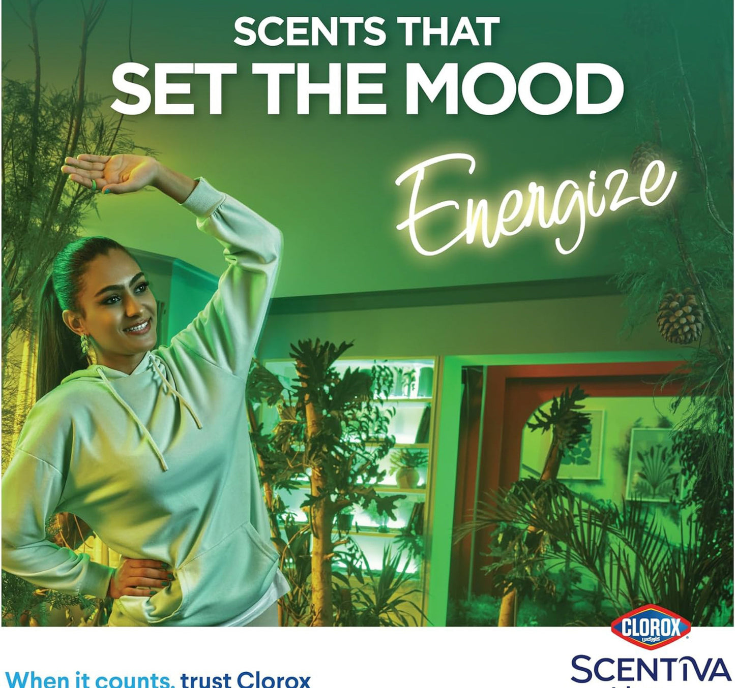 Clorox Scentiva Disinfectant Cleaner Mediterranean Pine Forest Bleach Free 3 Litres