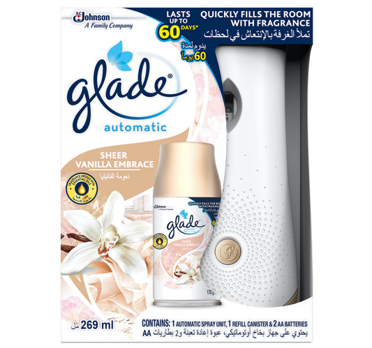 Glade Automatic Spray Unit + Refill Sheer Vanilla Embrace 269 ml