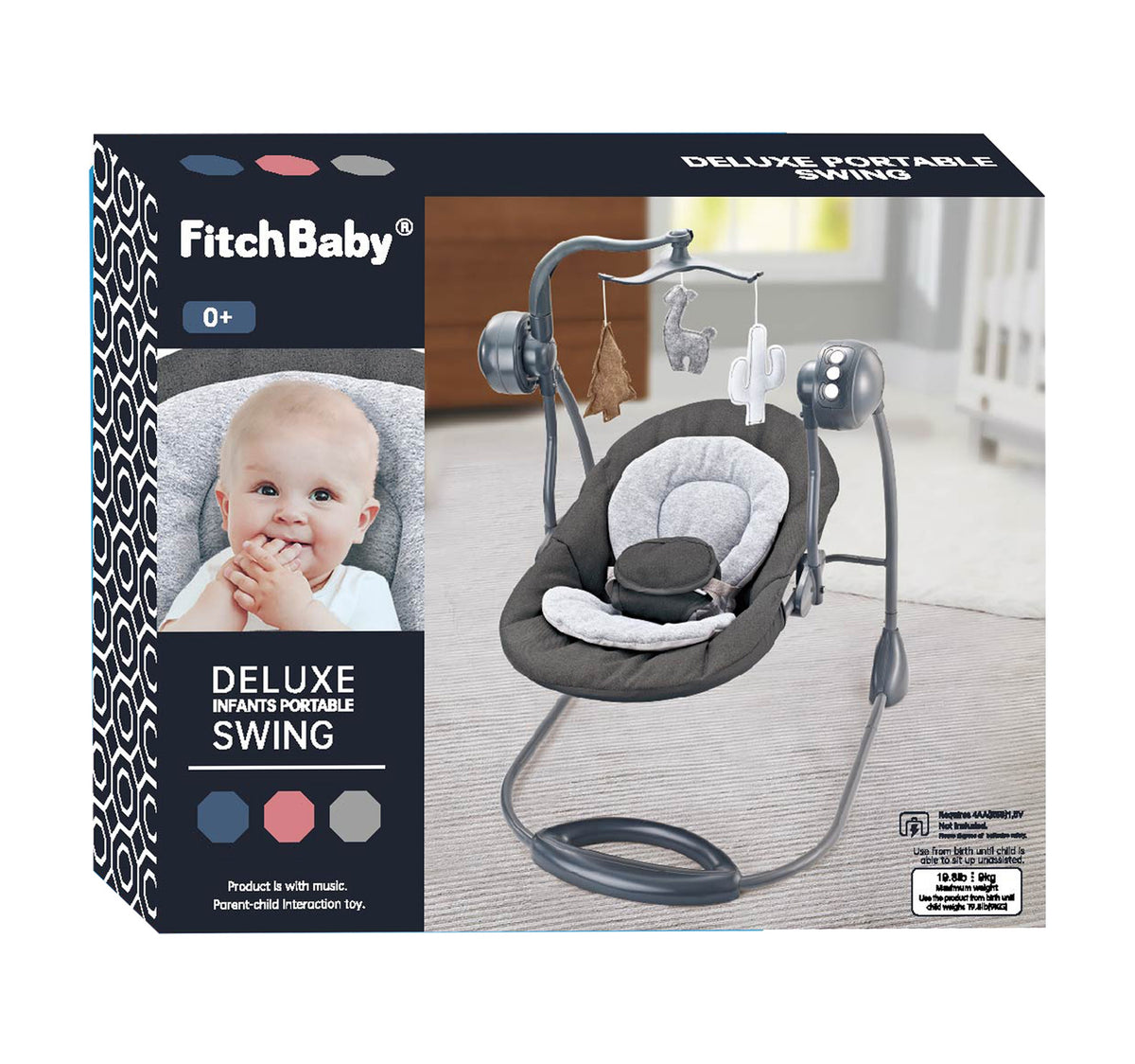 First Step Baby Electric Swing, Blue A25, 27264