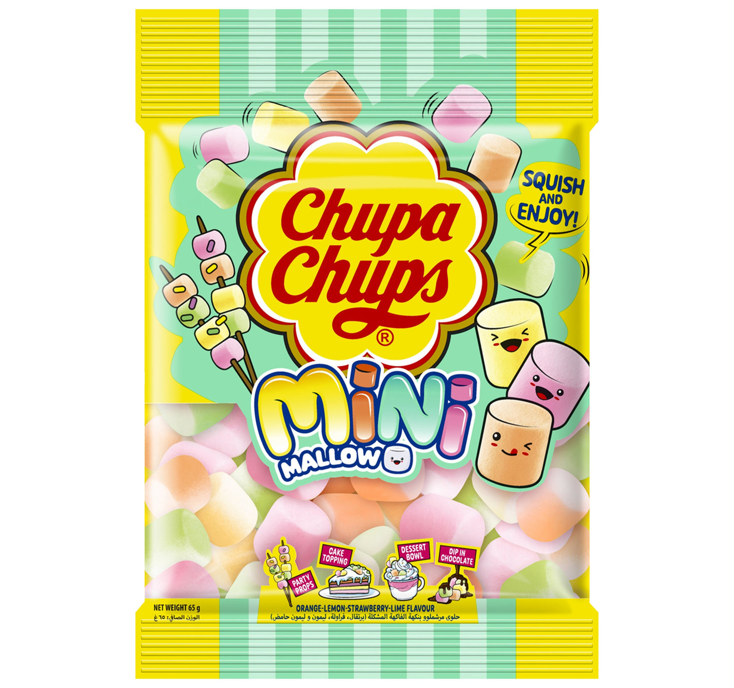 Chupa Chups Mini Marshmallow Orange-Lemon-Strawberry-Lime Flavour 65 g
