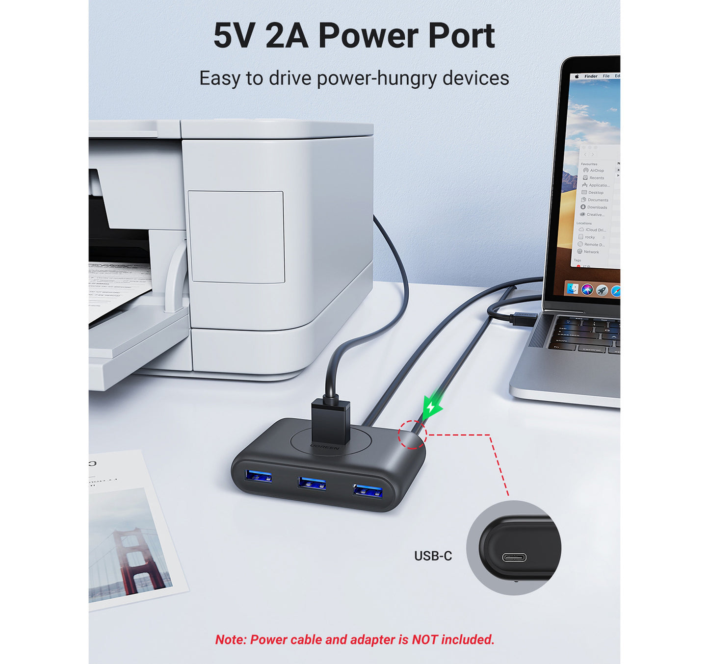 Ugreen 4 in 1 USB 3.0 Data Hub, 20291