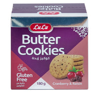 LuLu Gluten Free Cranberry & Raisin Butter Cookies 180 g