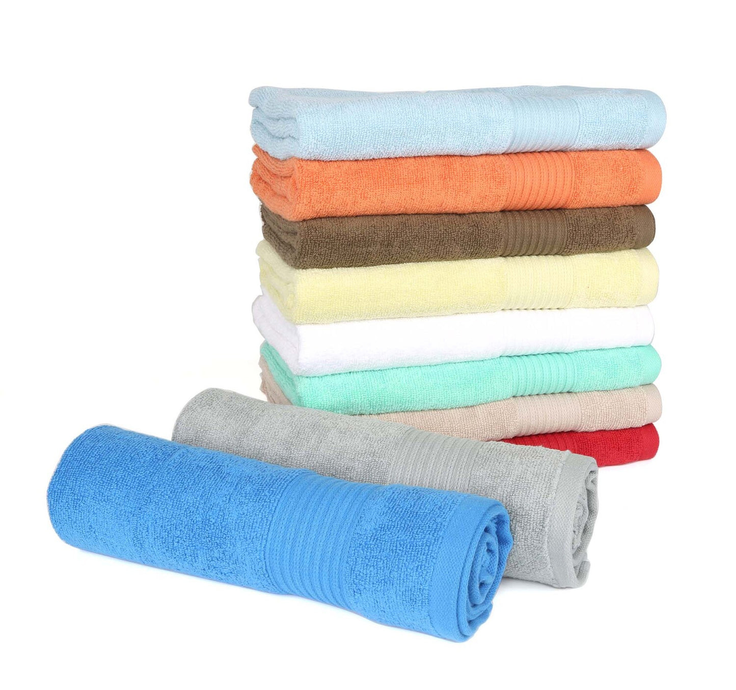 Homewell Cotton Bath Towel, 1 pc, 70 x 140 cm, 360GSM, Assorted