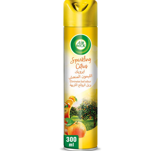 Airwick Sparkling Citrus Aerosol Easy to Use Air Freshener 300 ml