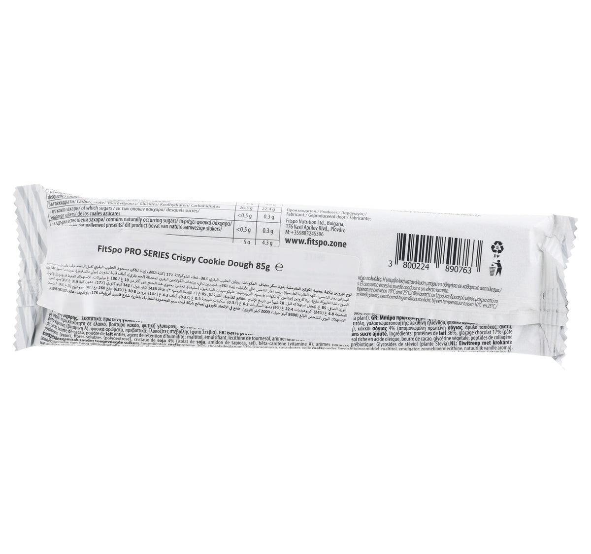 Fit Spo Protein Bar Crispy Cookie Dough 85 g
