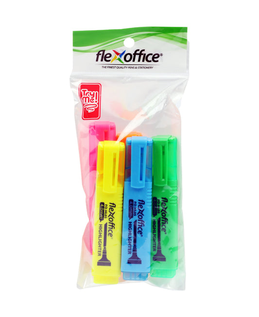 Flex Office Highlighter 5pcs Assorted HL06