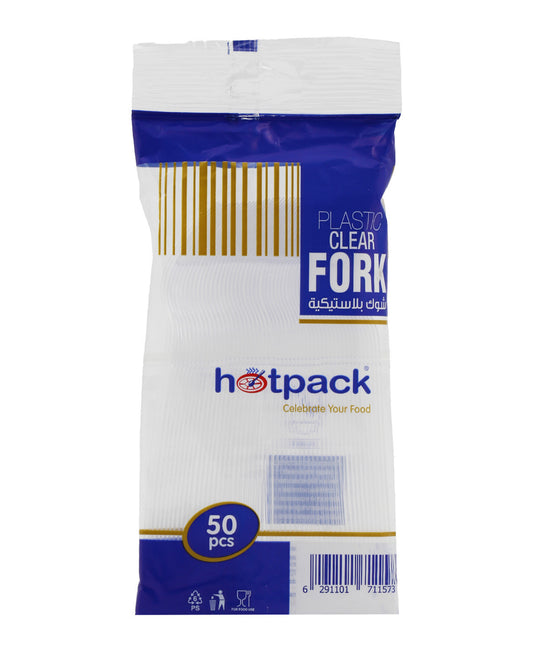 Hotpack Clear Plastic Fork 50 pcs