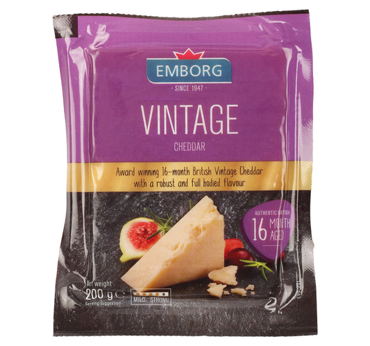 Emborg Vintage Cheddar Cheese 200 g Lulu Hypermarket