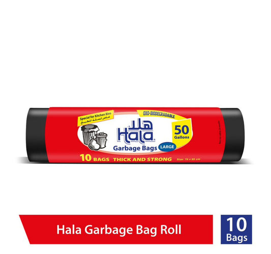 Hala Garbage Bags 50 Gallons Large Size 76 x 95cm 10pcs
