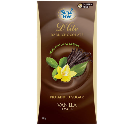 Sugar Free D'lite Vanilla Dark Chocolate 80 g Lulu Hypermarket