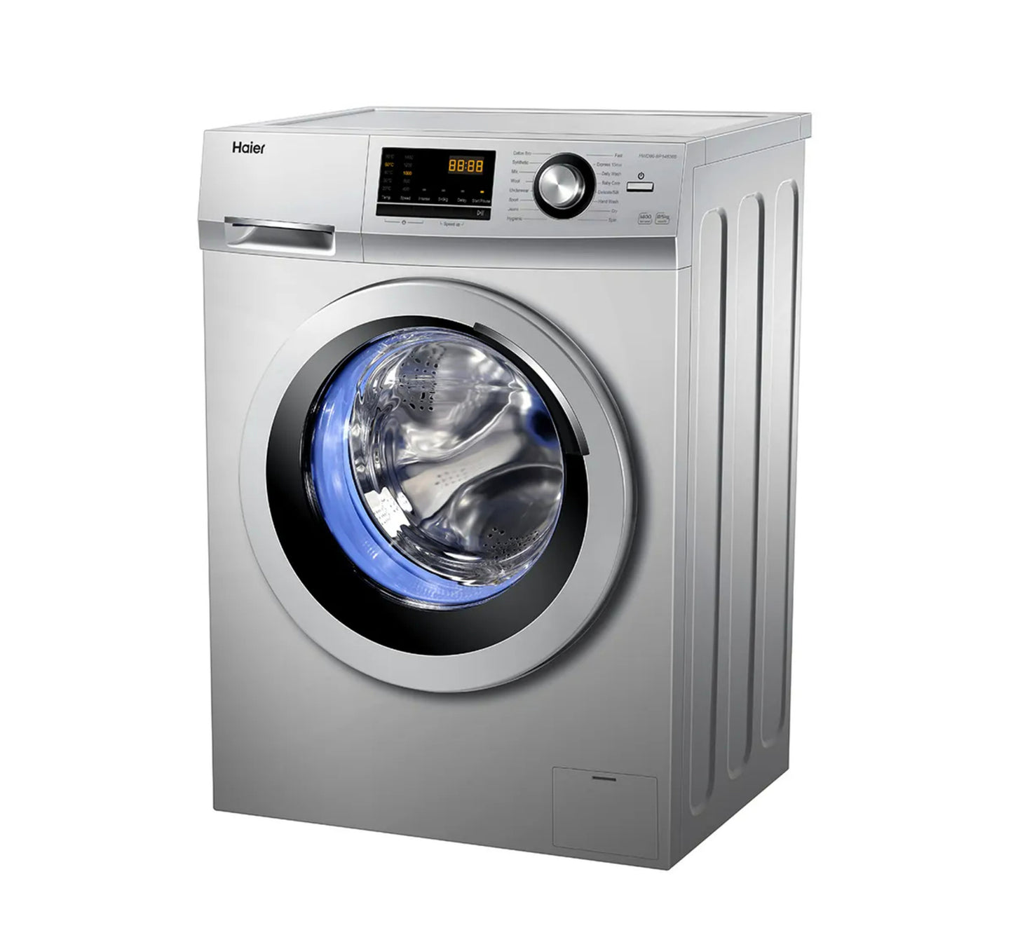 Haier Front Load Washer & Dryer, 8/5 kg, 1400 RPM, Silver, HWD80-BP14636S