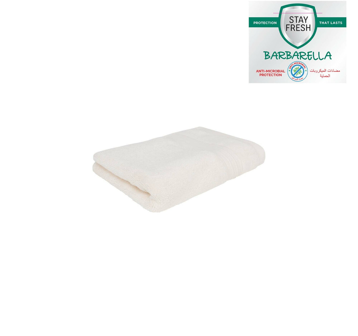 Barbarella Anti-Microbial Hand Towel, 50 x 100 cm, Beige