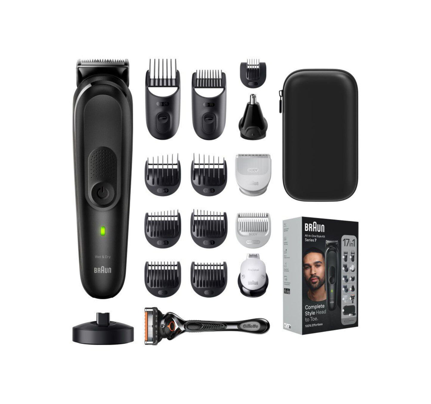 Braun 17-in-1 Style Kit All-In-One Beard & Body Grooming Kit, Black, MGK7490