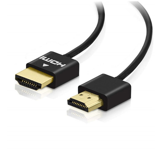 Trands HDMI 2.0 Male To Male Slim Cable 1 Meter Black CA3149