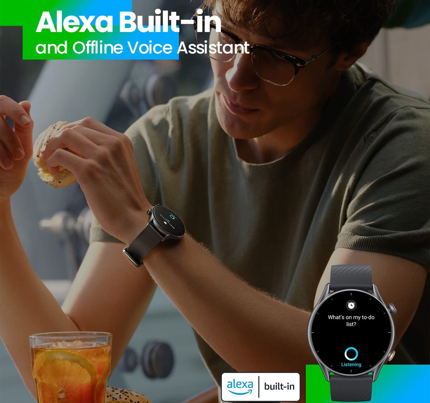 Amazfit GPS GTR 3 Smartwatch, 1.39" AMOLED Display, Moonlight Grey, A1971-GTR3 Sultan Center