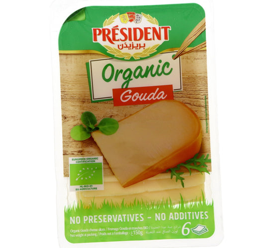 President Organic Gouda Slice Cheese 150 g Lulu Hypermarket
