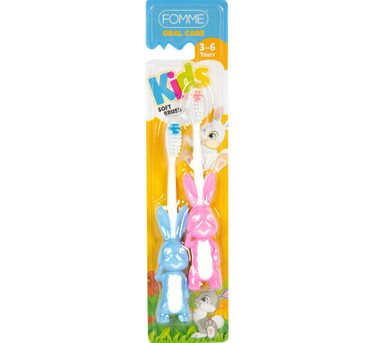 Fomme Oral Care Soft Kids Toothbrush For 3-6 Years 2 pcs