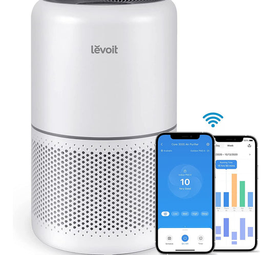 Levoit Smart Air Purifier, 50m² Room Coverage, White, Core 300S