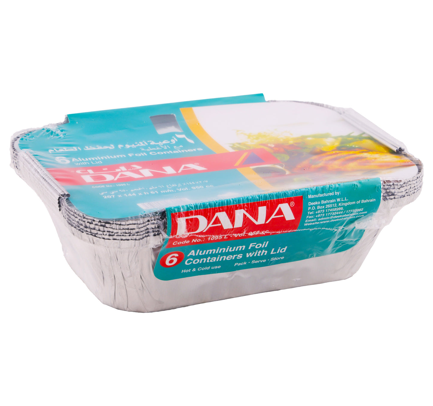 Dana Aluminium Foil Containers 1095 6 pcs