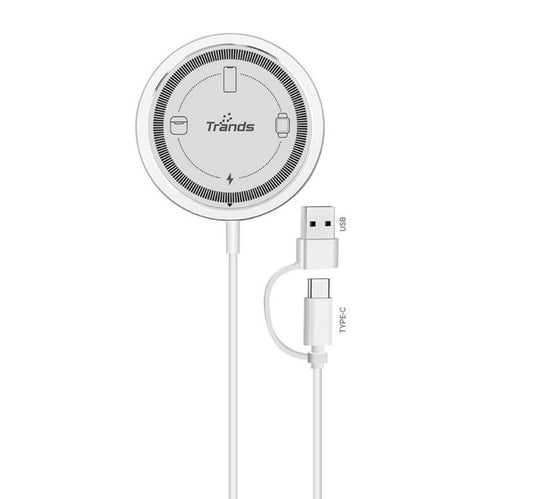 Trands 3-in-1 Wireless Charger, 1 m, WC6296 Lulu Hypermarket