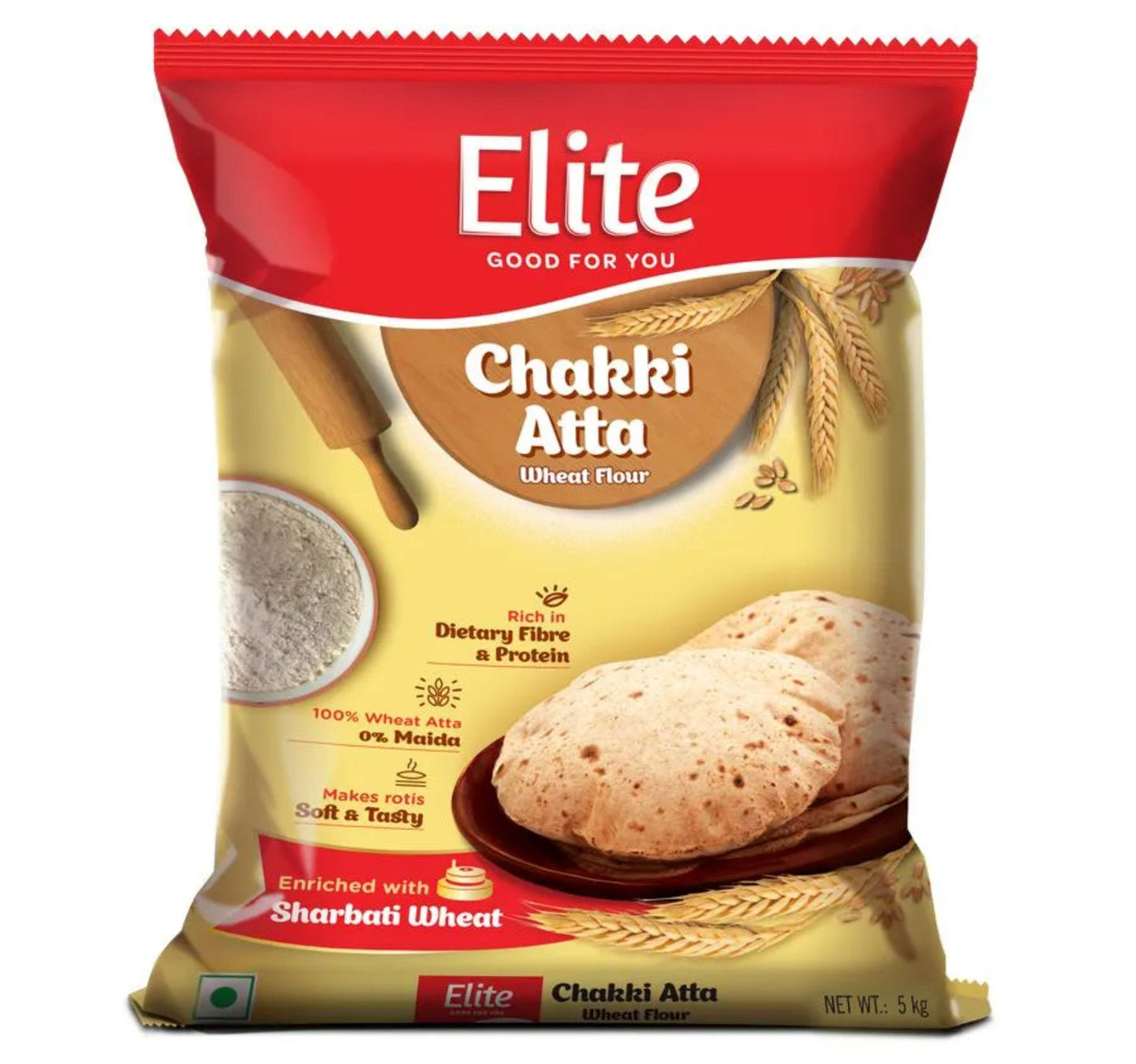 Elite Whole Wheat Flour Chakki Atta 5 kg Lulu Hypermarket