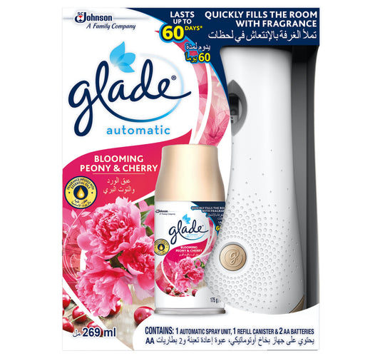 Glade Automatic Spray Unit Set Blooming Peony And Cherry 269 ml