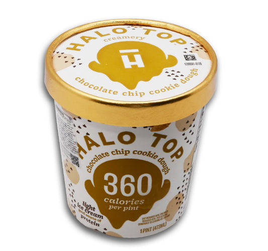 Halo Top Light Ice Cream Chocolate Chip Cookie Dough 473 ml Lulu Hypermarket