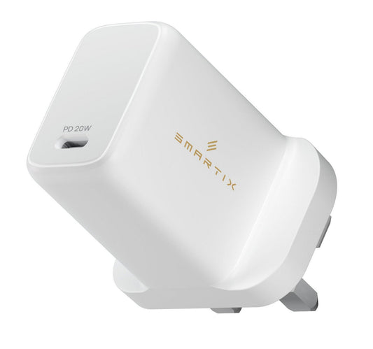 Smartix Premium Power USB-C Wall Adapter, 20 W, White, HCPD20C Lulu Hypermarket