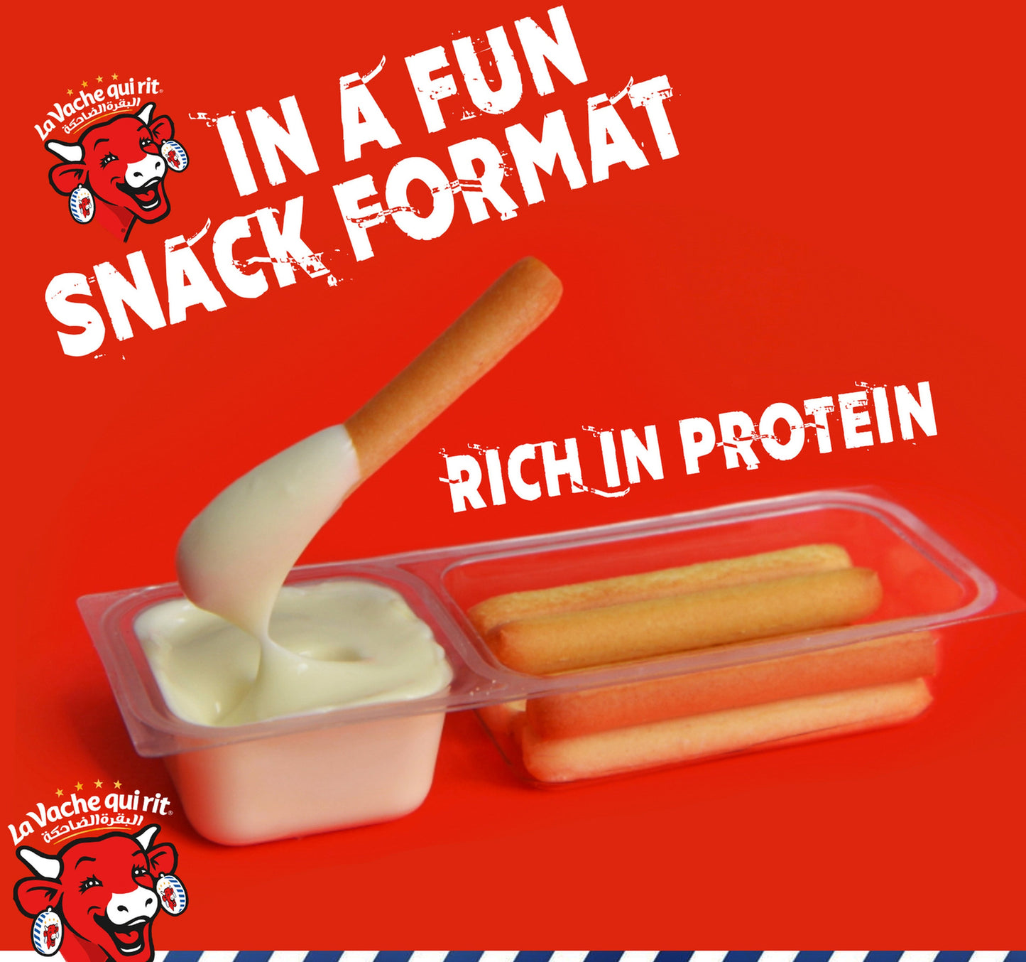 La Vache qui Rit Dip & Crunch Cheese and Breadstick Snack 140 g