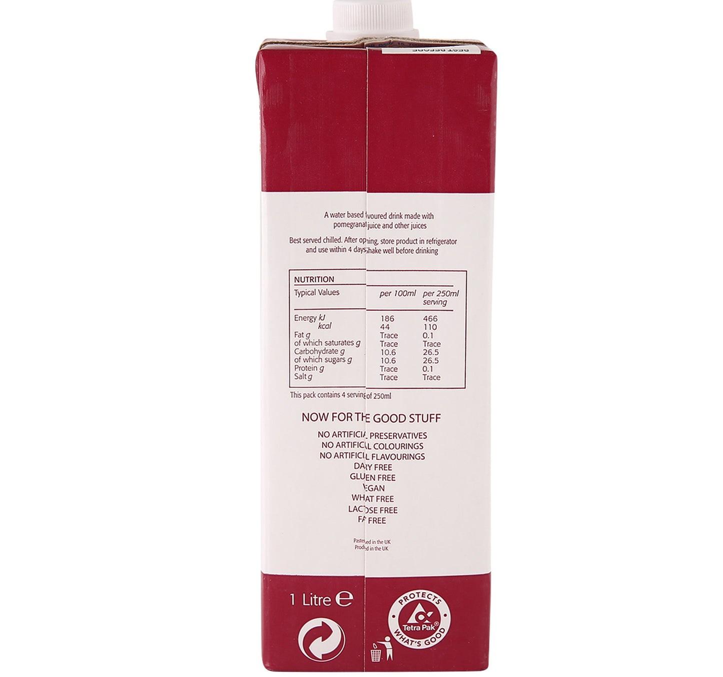 The Berry Company Pomegranate Juice Drink 1 Litre
