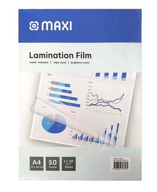 Maxi Lamination Film, A4, 50 pouches, MX-LPA450