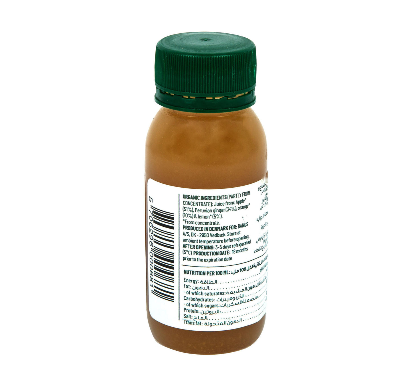 Bangs Organic Ginger Shot With Apple/Lemon 60 ml
