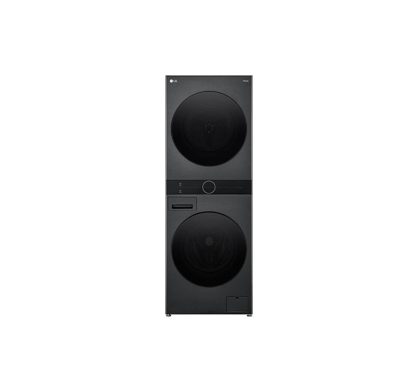 LG washer & dryer Wash Tower, 12/10 kg, 1400 RPM, Black Steel, W4W8BVPKZHM