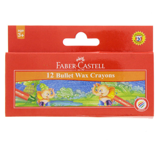 Faber-Castell Bullet Wax Crayons 12 Pieces