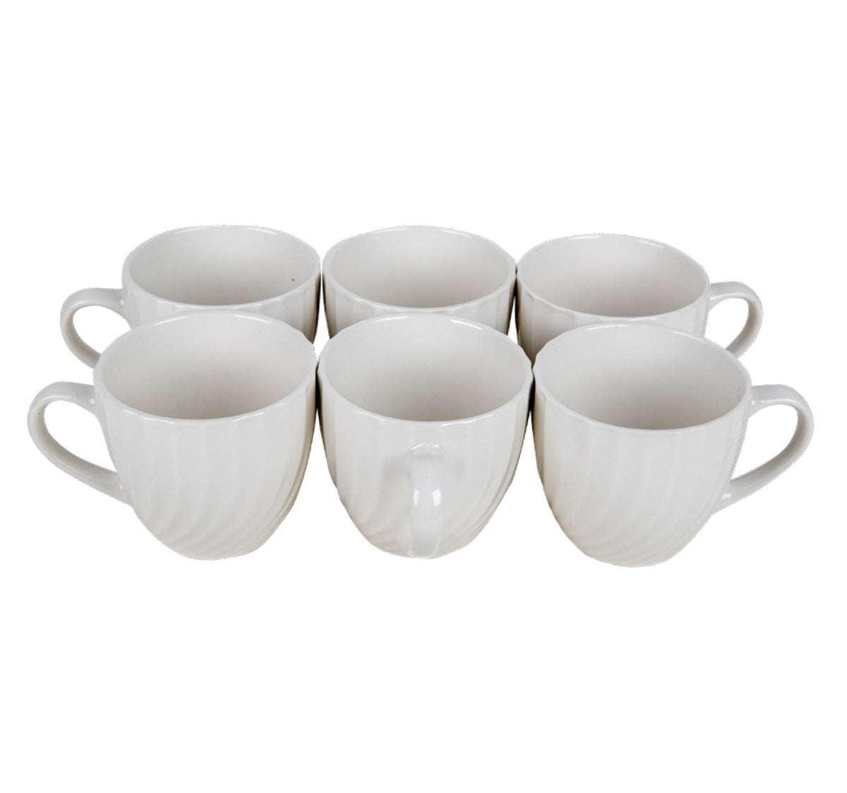 Home Embos Ceramic Mugs, 240 ml, 6 pcs, TJ24651