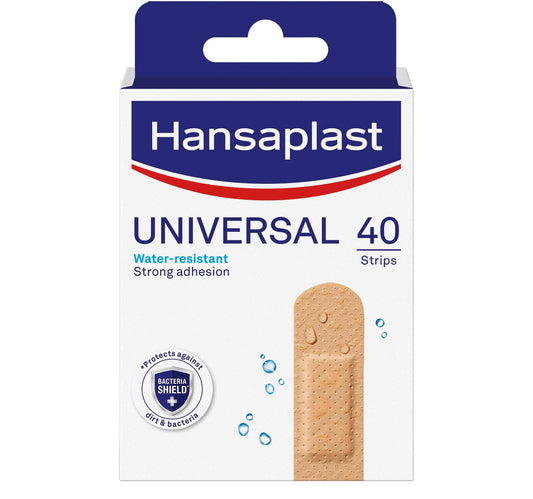 Hansaplast Universal Wound Plasters Water-Resistant Strong Adhesion 40 pcs