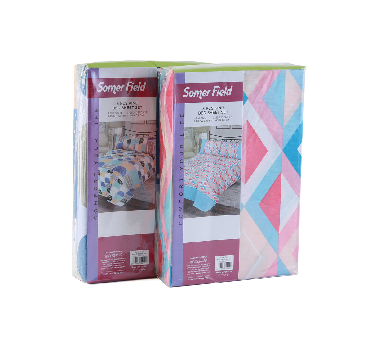 Somer Field Bedsheet King Three Pieces Set