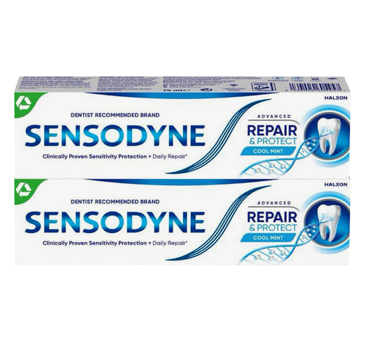 Sensodyne Repair & Protect Toothpaste Cool Mint Value Pack 2 x 75 ml