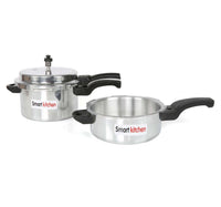 Smart Kitchen Aluminium Pressure Cooker 5Ltr + 3Ltr INDP
