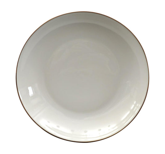 Pearl Noire Soup Plate, 8 inches, White, NBC080GR-LIM/WH