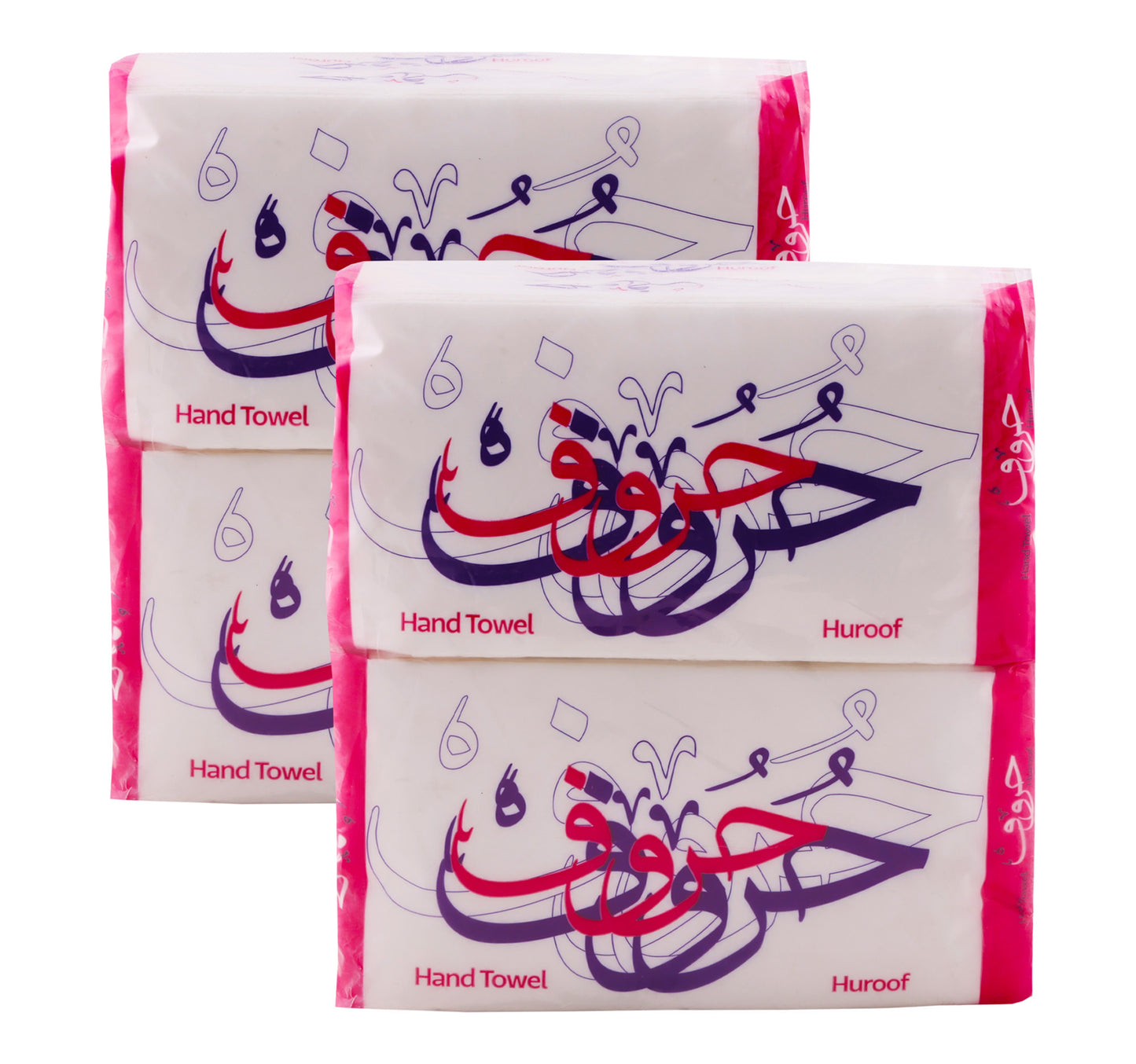 Huroof Hand Towel 1ply 150 Sheets 4 pcs