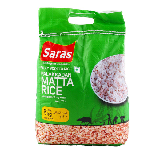 Saras Palakadan Matta Silky Sortex Rice 5 kg Lulu Hypermarket