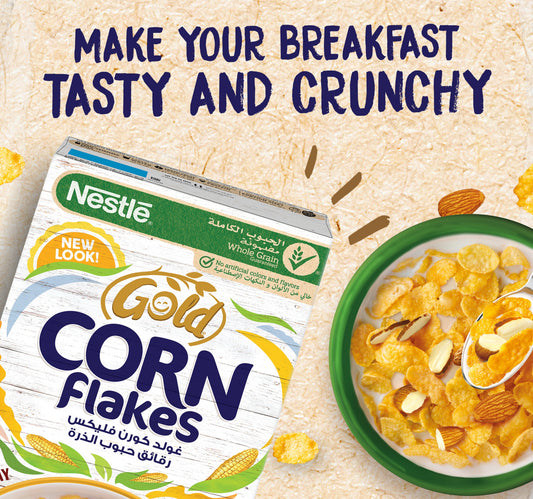 Nestle Gold Corn Flakes Breakfast Cereal 375 g